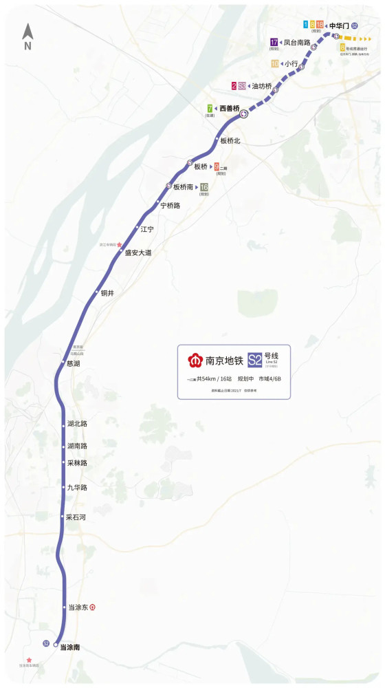 南京地铁s1s9号线一览如图所示