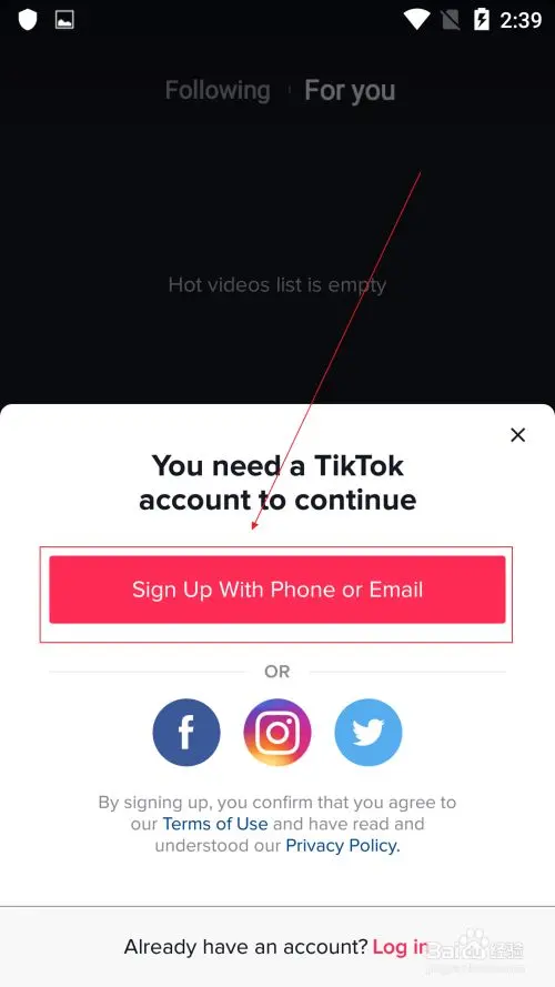 TikTok注册