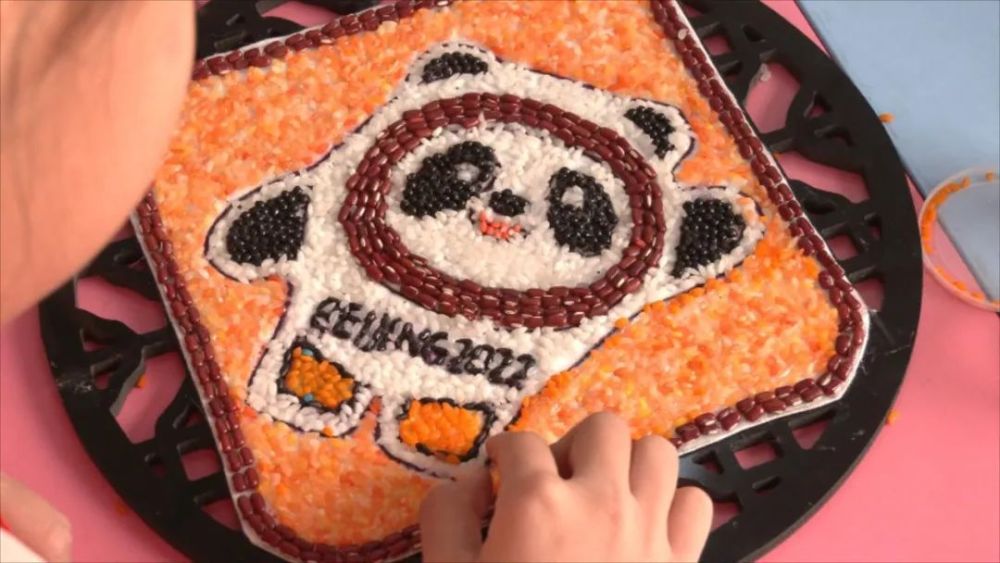 迁安五谷粮食画祝福冬奥会