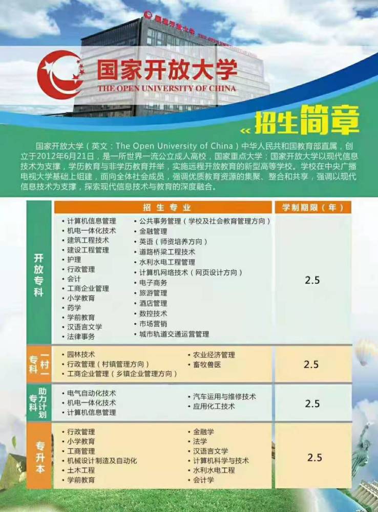 国家开放大学电大广西玉林2022年春季开始招生报名方式