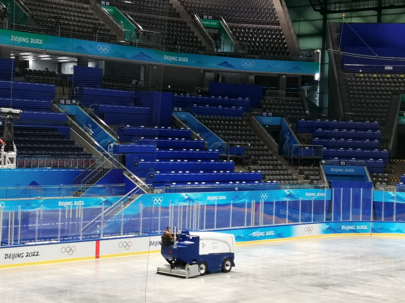 国家体育馆冬奥冰球场馆开启制冰预计1月18日完成