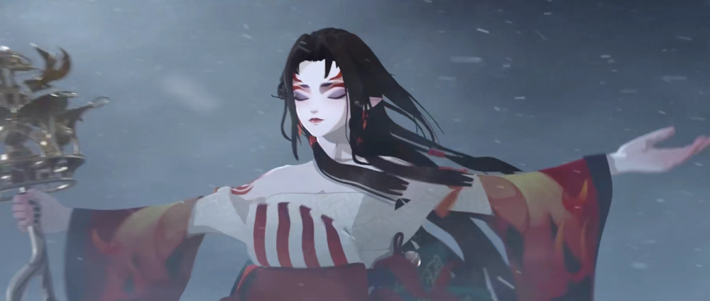阴阳师ssr铃彦姬宣传pv详解手持七支刀摇铃的火焰祭祀神灵女巫