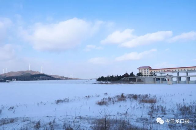 一场雪后,龙口王屋水库的"冰世界"