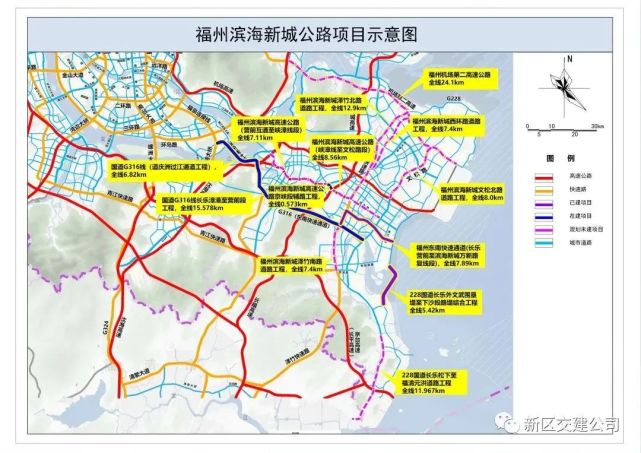 82km国道g316线长乐漳港至营前段工程,全线15.