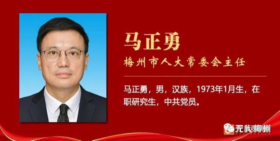 马正勇当选梅州市人大常委会主任王晖当选梅州市市长丨附简历