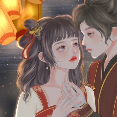 卡通系2022年虎年情侣头像2