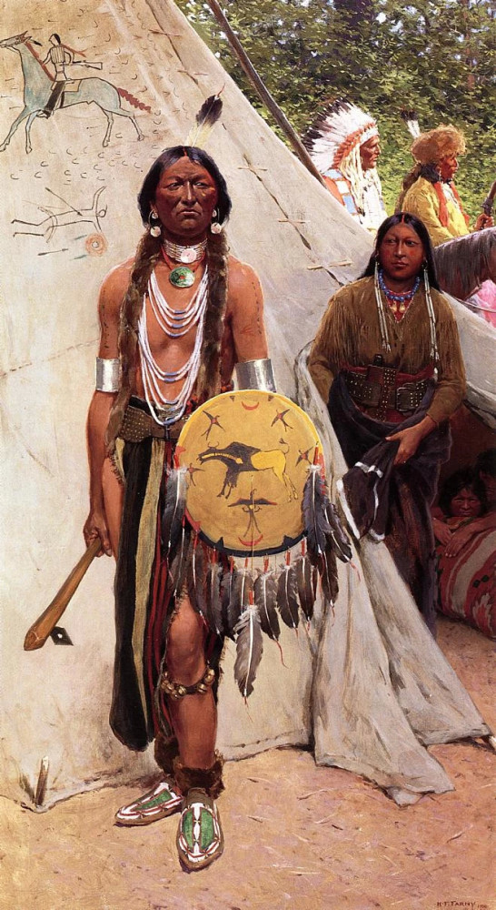 美国画家亨利法尼专注于描绘美洲印第安人和记录印第安文化