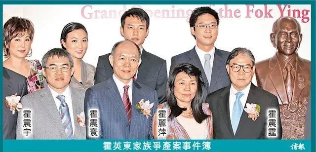 家长房5名兄弟姐妹,原告为霍震宇,霍丽萍,霍丽娜,被告包括长子霍震霆