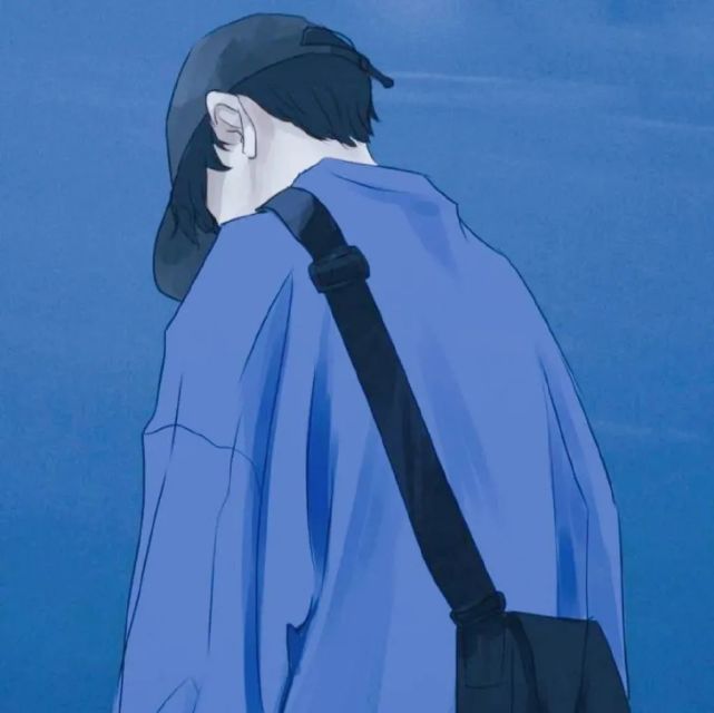 男生头像套图|蓝色系男头·头像背景套图