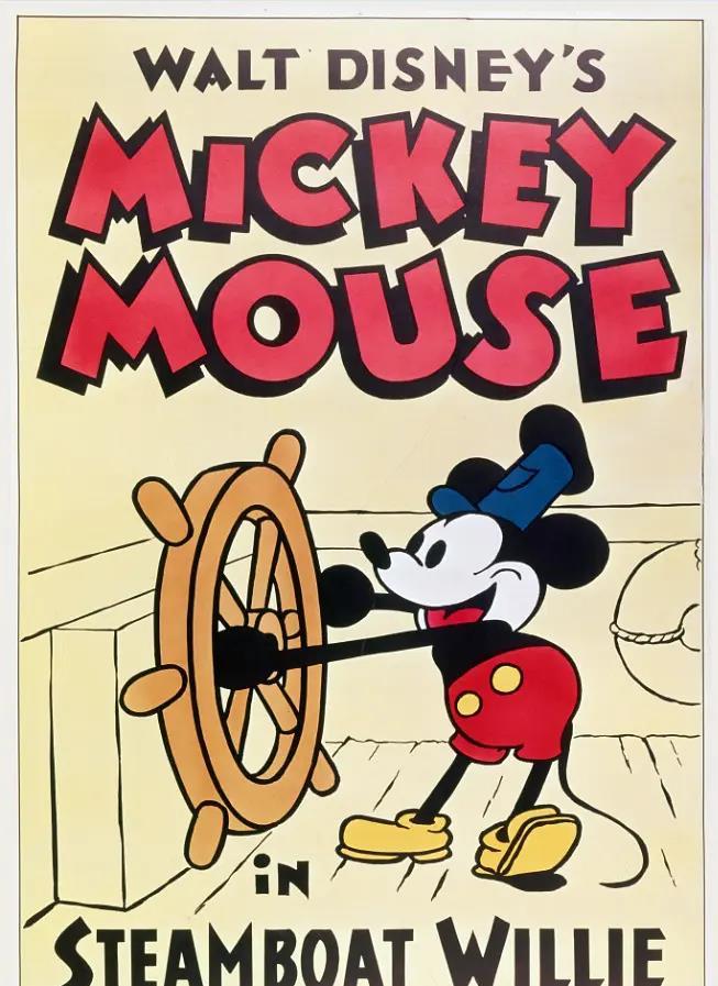 原画:ub lwerks1928年:《蒸汽船威利》(《steamboat willie》),随着