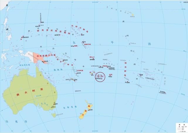 南太平洋岛国汤加的洪阿哈阿帕伊岛海底火山剧烈喷发