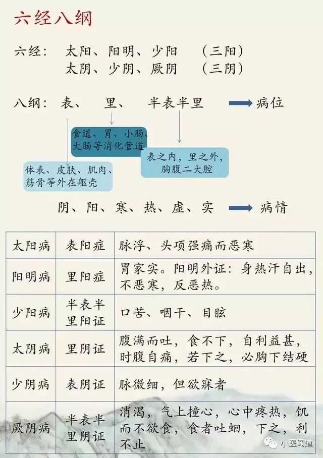 六经辨证图非常实用