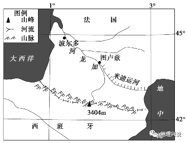 (1)分析当时法国开挖米迪运河的主要目的.