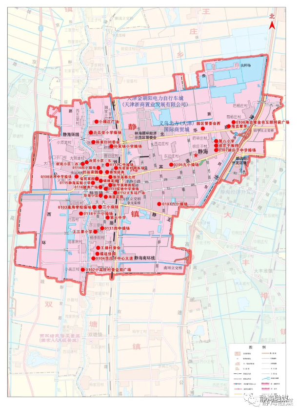 静海区静海镇朝阳街道重点区域核酸检测点示意图具体以街道通知为准