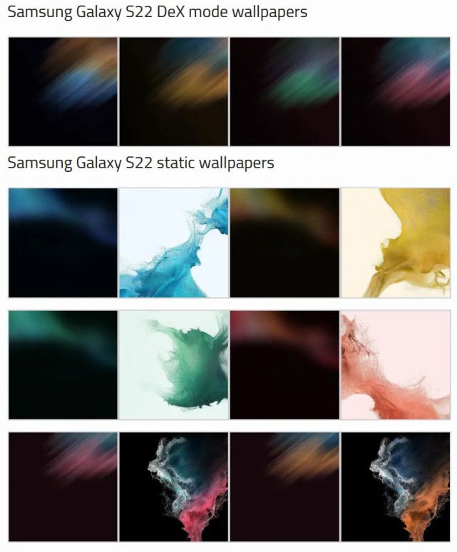 三星galaxy s22系列原生壁纸提前曝光