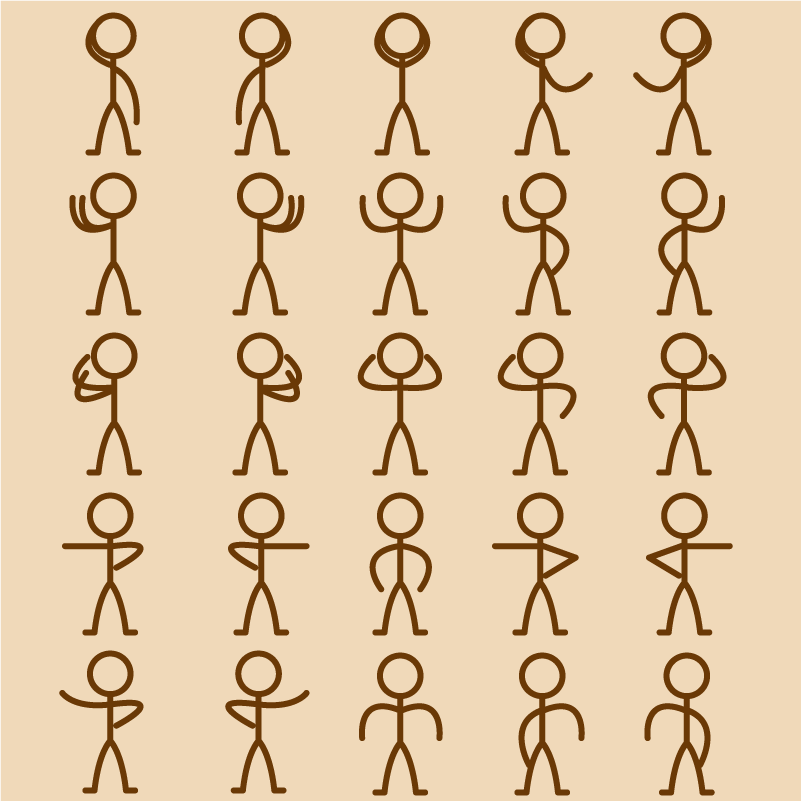 火柴人简笔画全集更新到250个