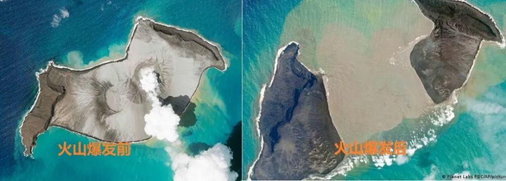 汤加王国变成灰色最新航拍照片出炉汤加火山12小时闪电40万次