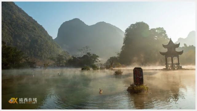 靖西鹅泉又名灵泉,风景区分两部分,即鹅泉景点和叫喊岩景点.