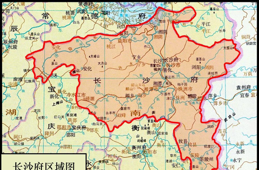 隋唐时期的长沙的主体为潭州,潭州与长沙郡相比略有缩小,但是仍然包括