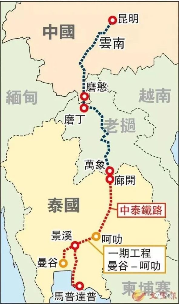 第一段高速铁路连接首都曼谷和约200公里外的呵叻府.