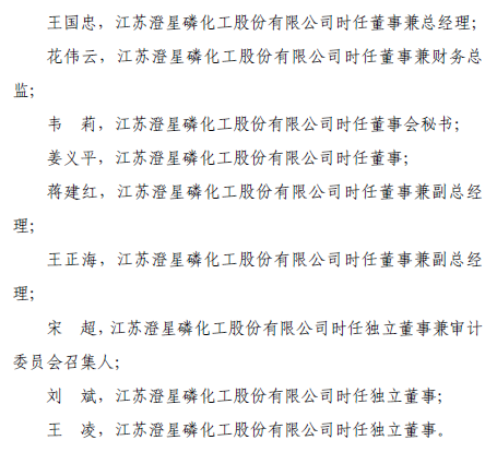 以下为处分全文:关于对江苏澄星磷化工股份有限公司,控股股东江阴澄星