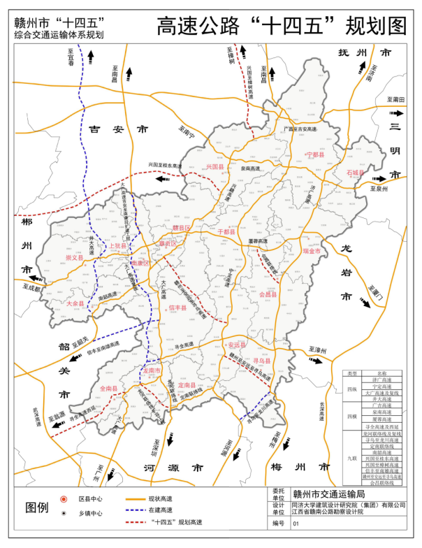 高速公路建成赣深高速铁路,开工建设长赣高铁,重点推进赣郴永兴铁路