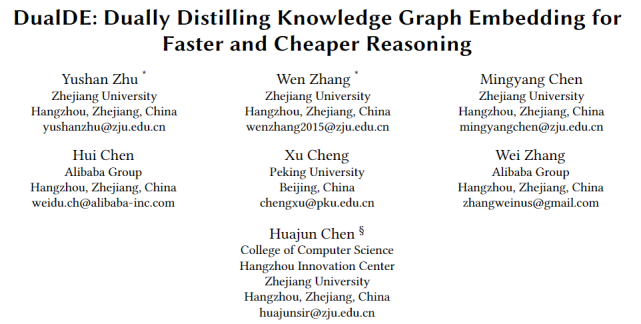 论文题目:dualde: dually distilling knowledge graph