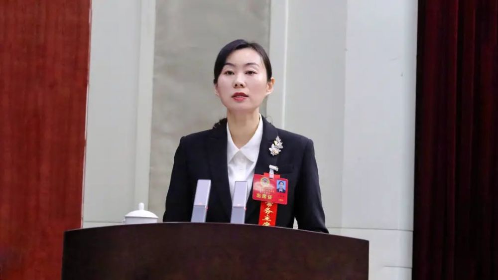 县政协副主席卜祥静向大会作政协第十四届单县委员会常务委员会提案
