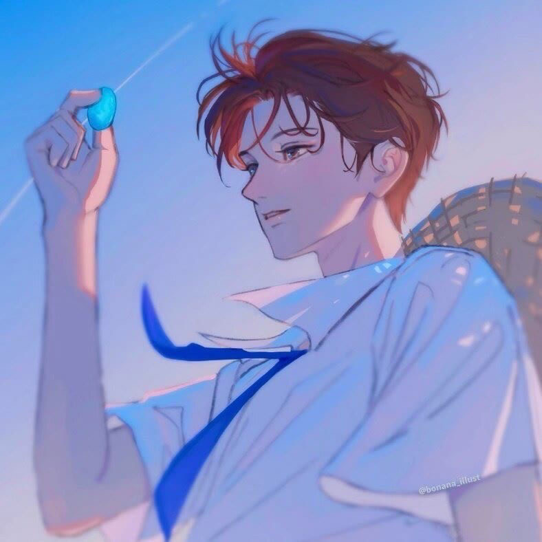 蓝色系动漫男生头像精选