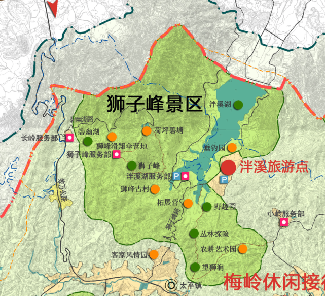 老四坡,紫清山,翠岩禅寺,四季花谷,法园寺等景区;铜源峡景区包括铜源