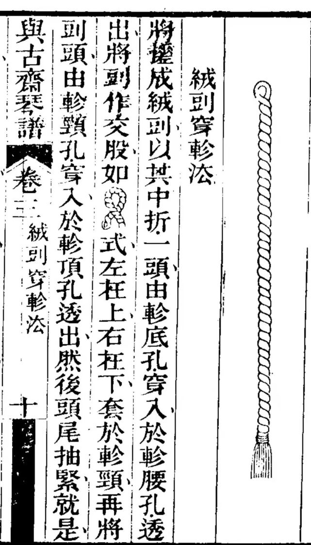 古琴故纸堆:1855年祝桐君《与古斋琴谱》中关于长绒扣琴轸的绒扣穿轸