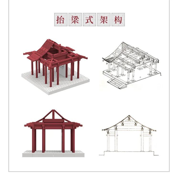 月影亭四方馆榫卯积木建筑来啦只要200多块钱就能带走