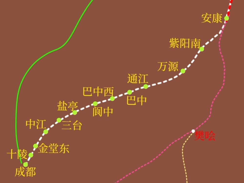 研究深化中的成安高铁线路起于四川省成都市终于陕西省安康市