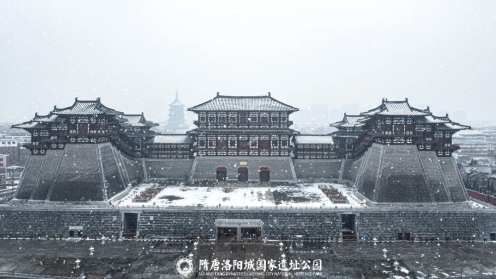 最美不过下雪天雪后隋唐洛阳城颜值爆表