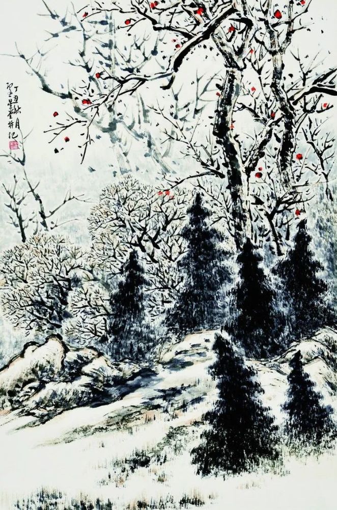 卢星堂部分雪景山水画