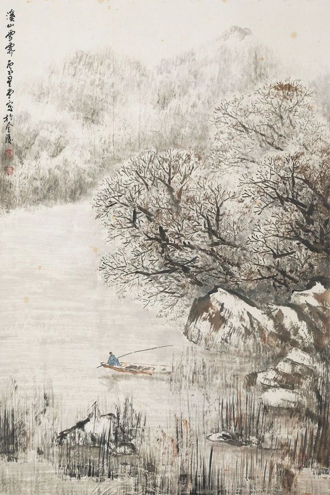 卢星堂部分雪景山水画