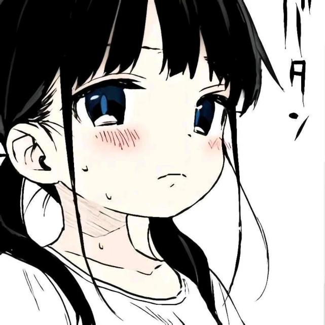 动漫头像:黑发女孩子头像,或者当然是为了玩耍