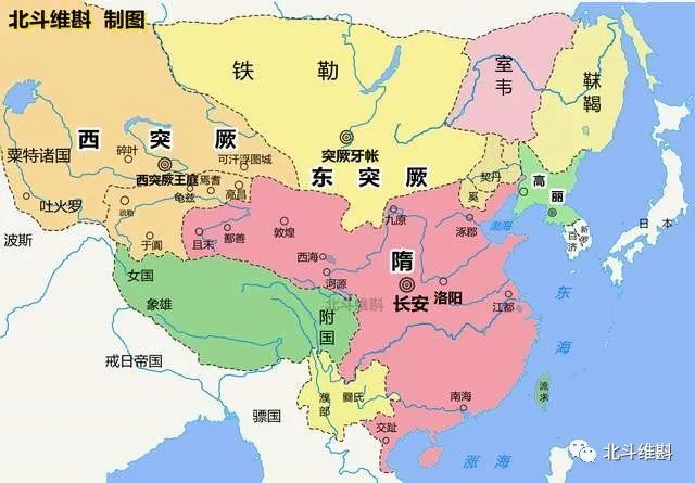 从南北朝对峙到隋朝灭陈从地图看华夏再次统一的历程