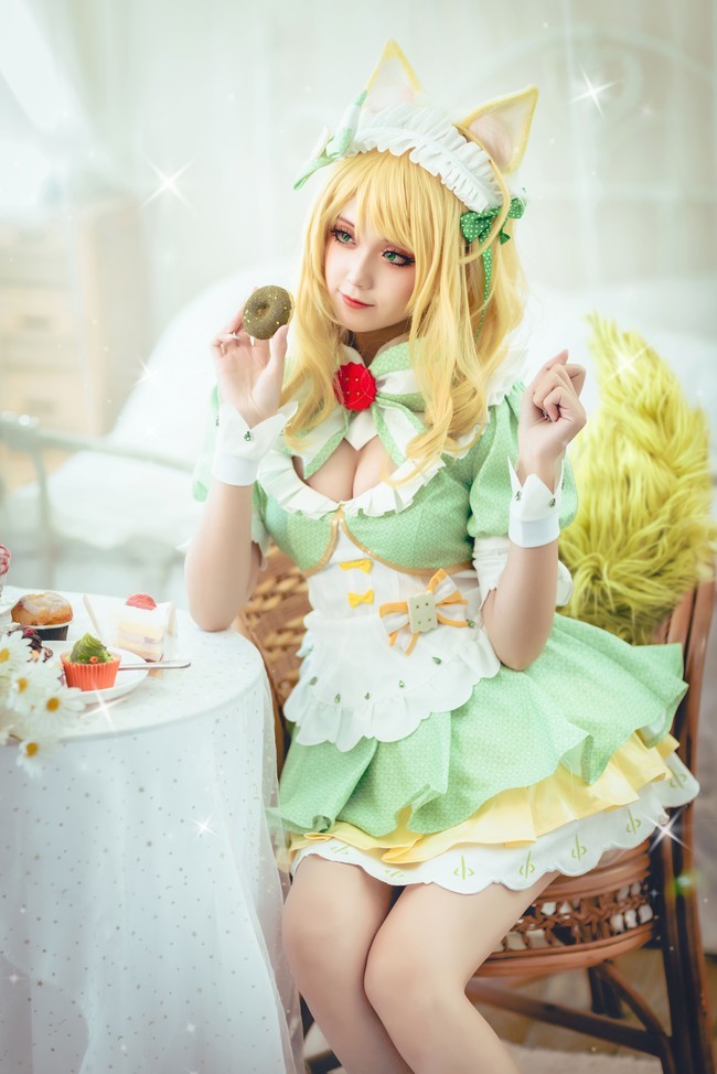 王者荣耀妲己女仆抹茶咖啡cosplay