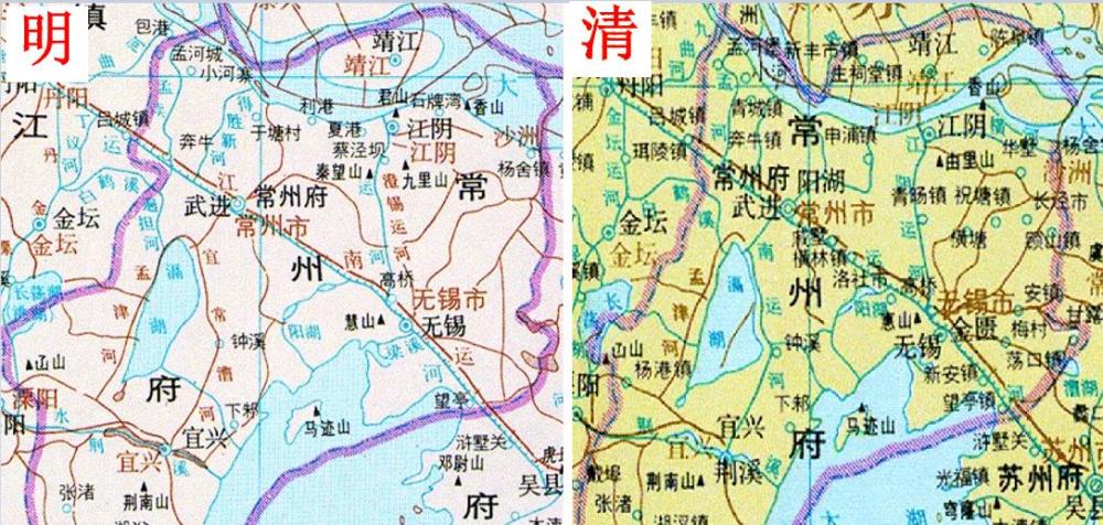 清朝的常州府则领武进,阳湖,无锡,金匮,宜兴,荆溪,江阴,靖江8县.