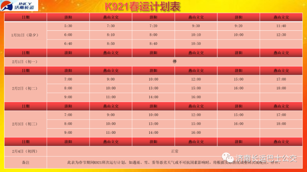 微济阳2月1日起实施公交车降价了k901最高5元k921最高6元