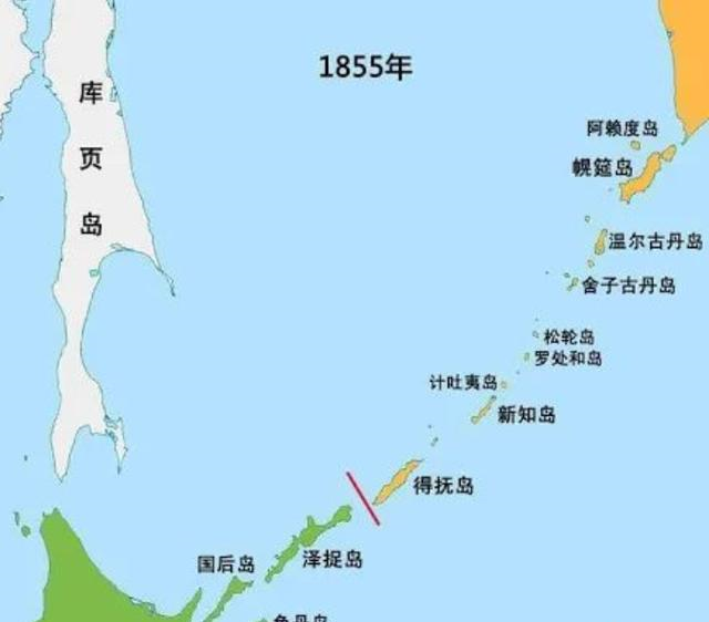 地理上属于千岛群岛的北方四岛自然不在日本的管辖范围之内