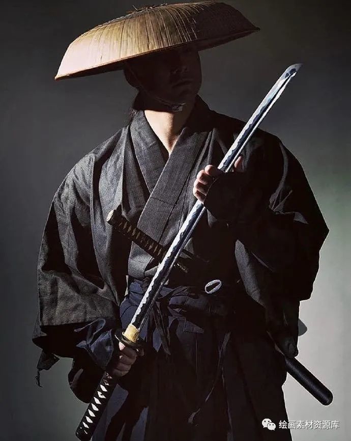 绘画素材一组日本武士的画画参考