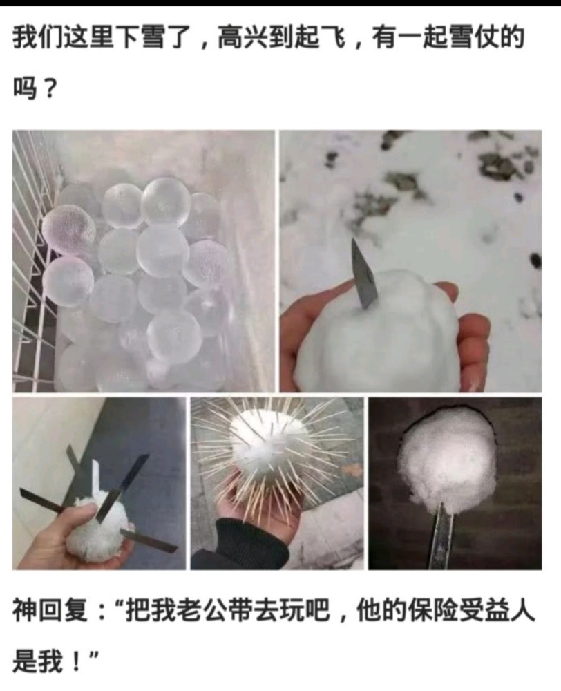 搞笑神评论有一起打雪仗的吗