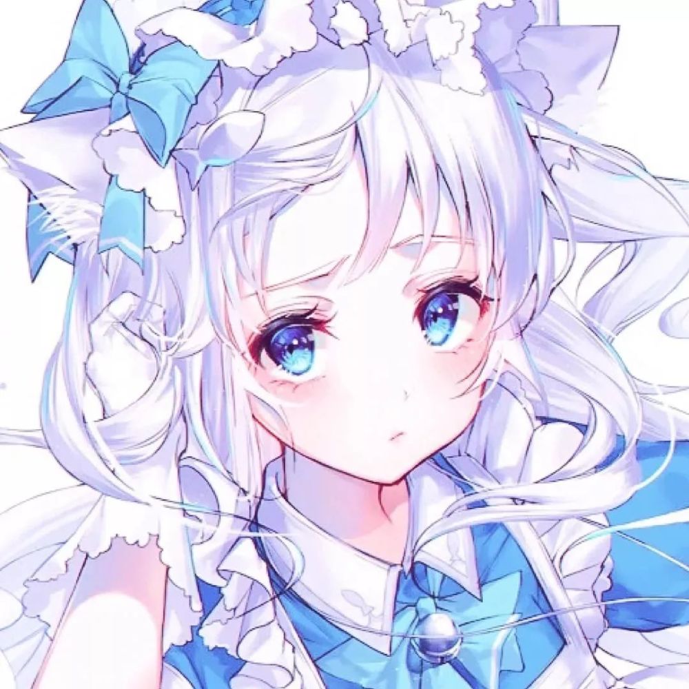 头像550946217蓝色系二次元少女头像