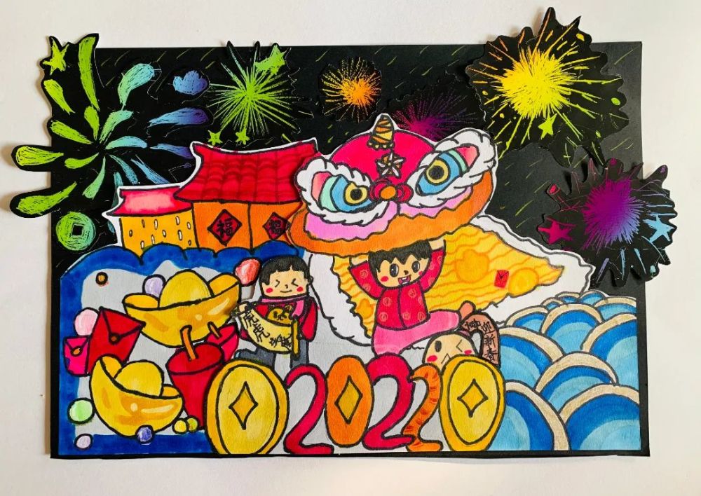 小画师送祝福虎年吉祥欢欢喜喜中国年
