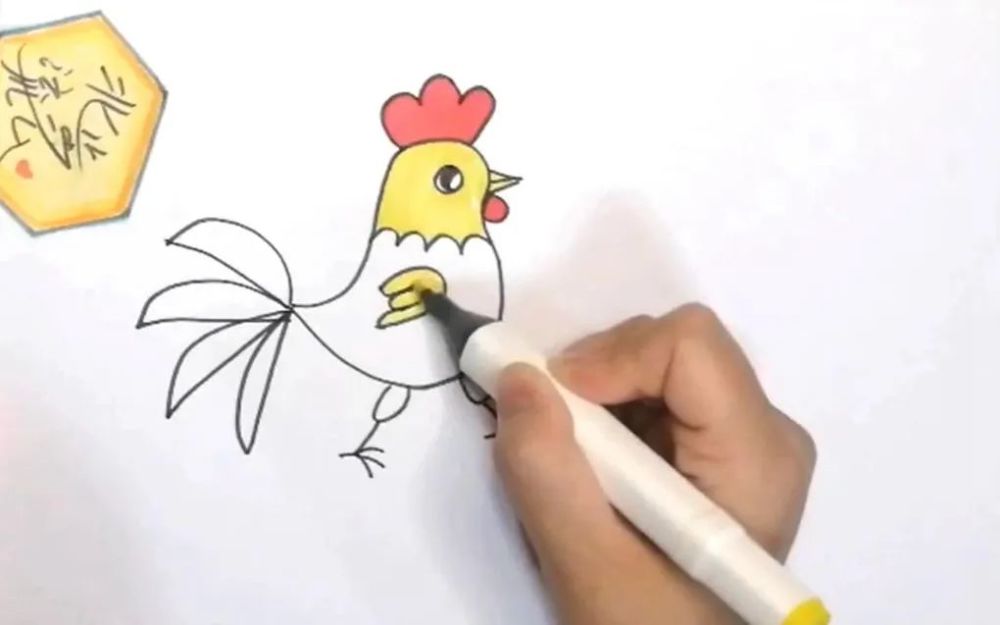 儿童简笔画教程公鸡简单又易学