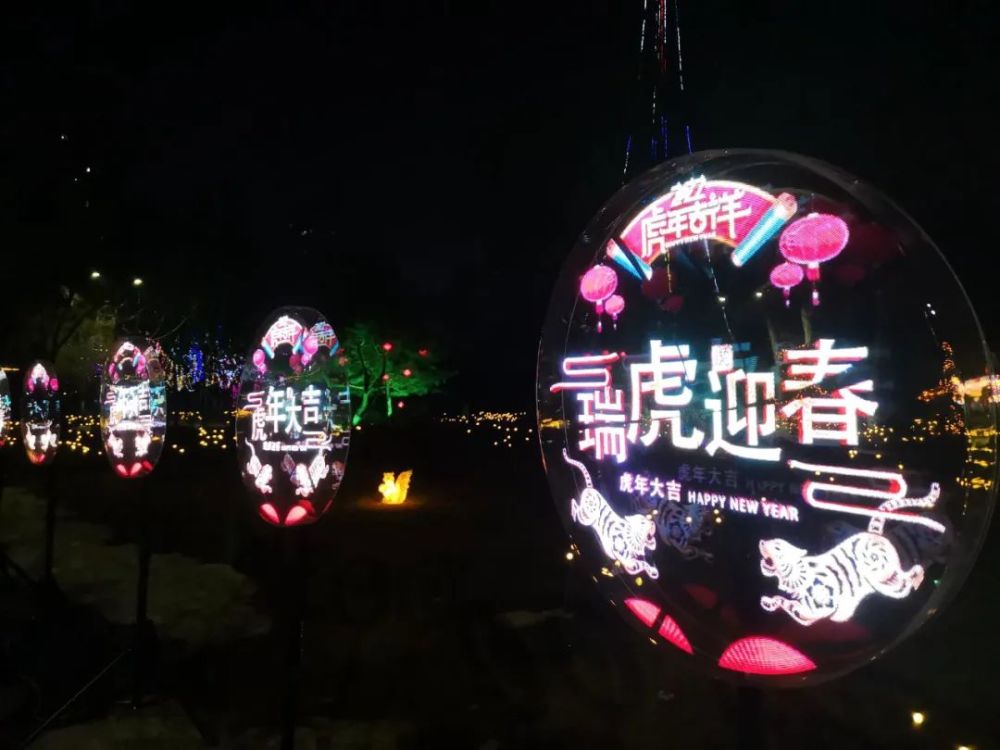 火树银花春节夜景灯光亮相濮阳原来这么美