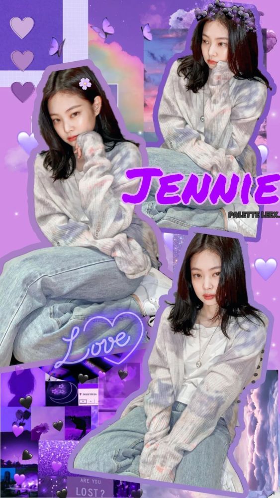 jennie拼接风背景图壁纸