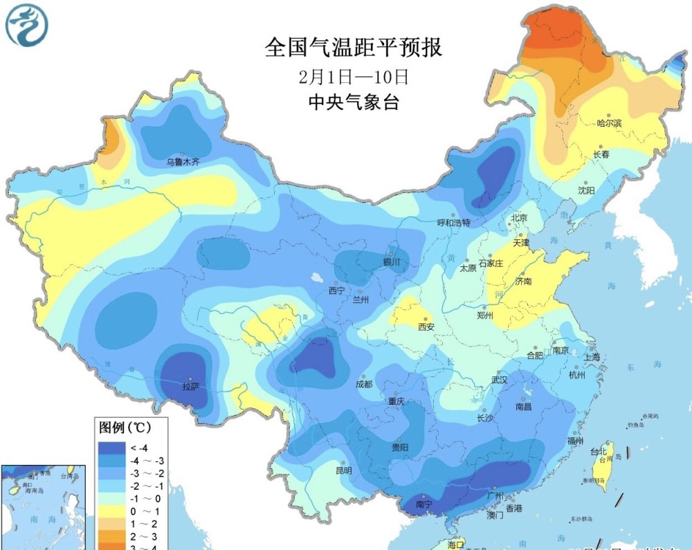 寒意明显南方多地降水致气温低迷2月上旬大部地区偏冷